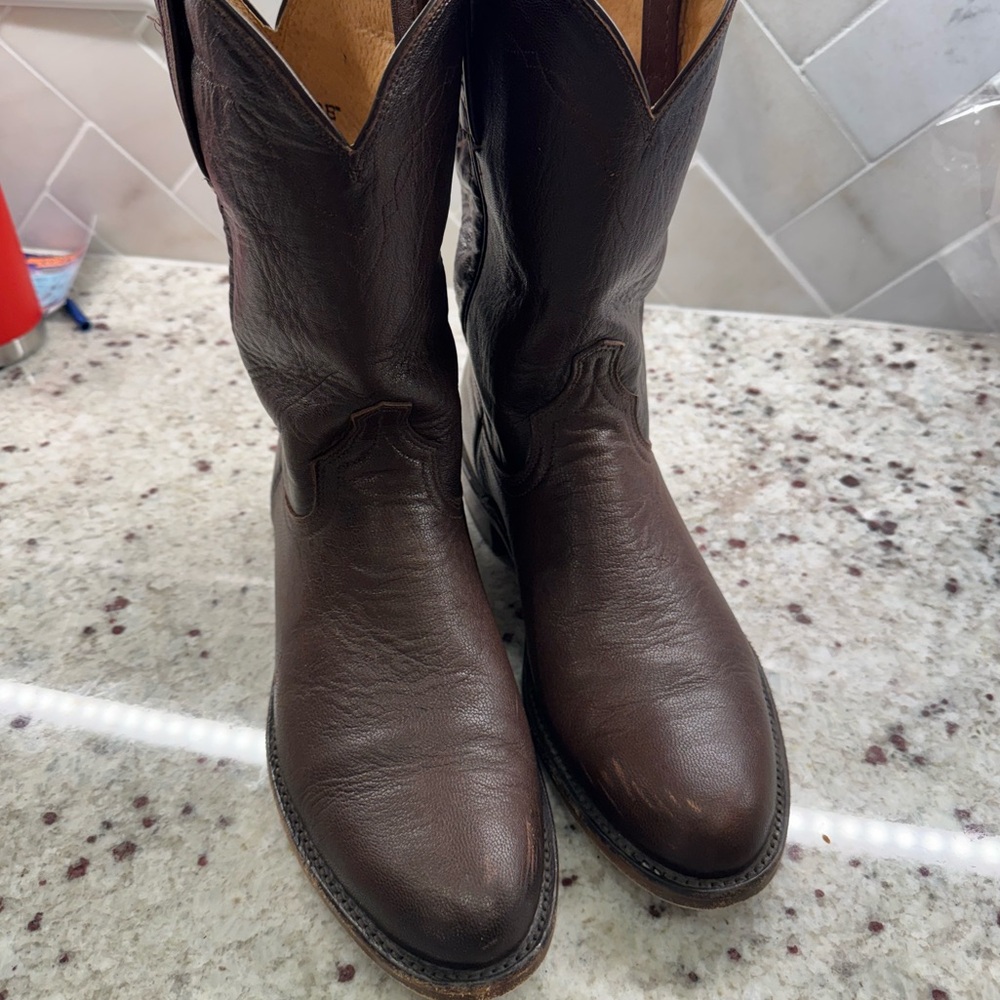 Lucchese Majestic Roper, Tobacco Brown, 10D